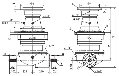 Feed Mixer Gearbox For Tmr Mixer Ep Rmg
