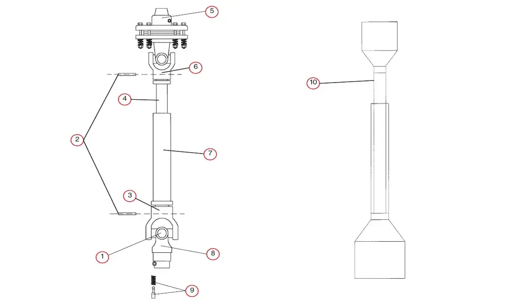 Slip Clutch Pto Shaft For Disc Mower 1340